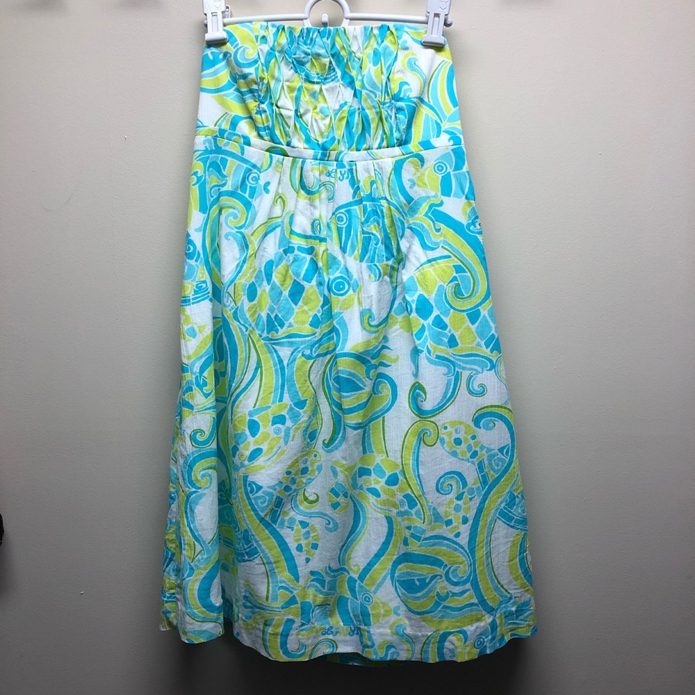 ✨EUC 🌴 LILLY PULITZER🌴 STRAPLESS DRESS SIZE 8
